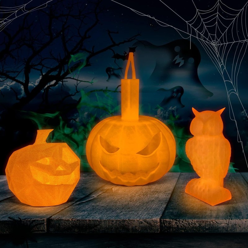 GEEETECH Glow in The Dark PLA Orange Filament, 1KG(2.2lbs) Spool,