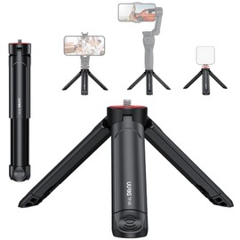UURIG TP05 Extendable Mini Camera Tripod, Portable Selfie Stick Handle Grip Desktop Webcam Tripod with 1/4" Screw for DSLR Camera Webcam Phone Holder Selfie Stick Vlog Tripod
