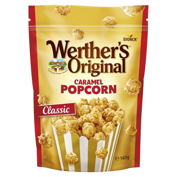 Werther's Original Caramel Popcorn Classic Caramel Flavour, 140 g (Pack of 1)