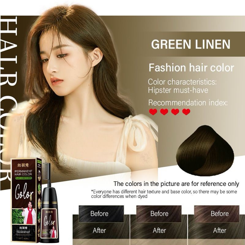 ‼️400ml‼️3 IN 1 Hair Coloring Comb Hair Dye Coloring Shampoo