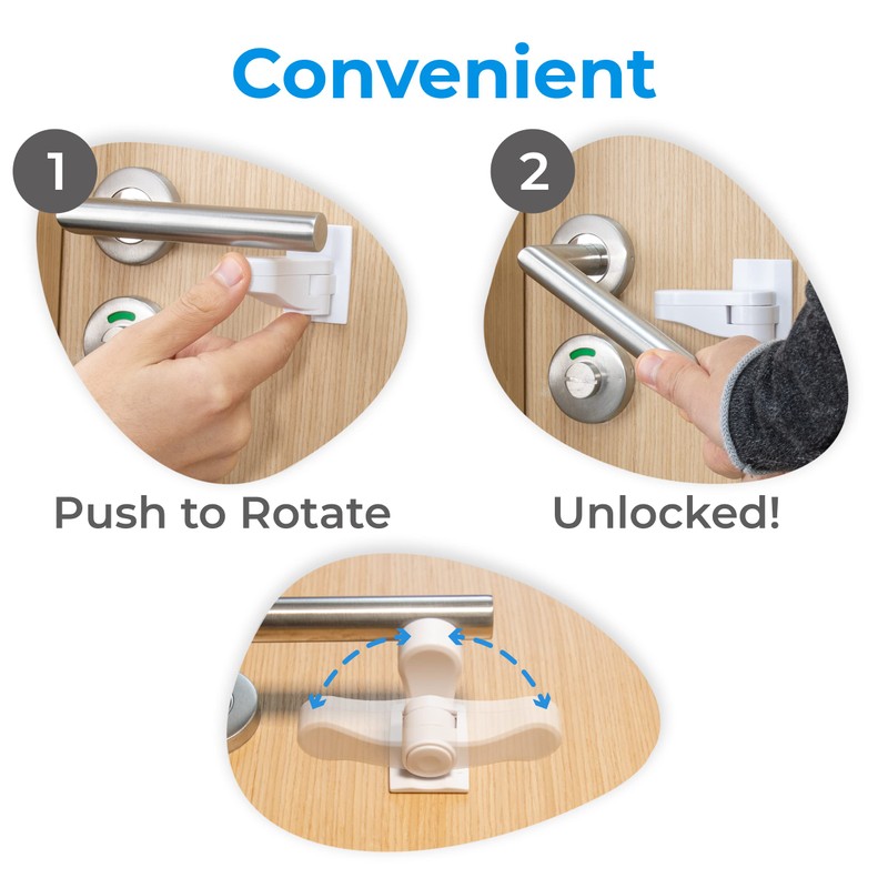 6-Pack Door Lever Lock for Child Safety - Baby Proofing