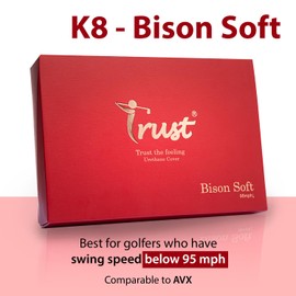 Trust Golf Ball I K8 Bison Soft I Urethane Cover with Reactive Core I 3-Pcs I Fit to Swing Speed Under 95 mph I White, 48 Balls I