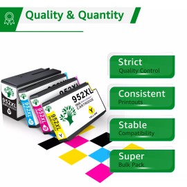 GREENSKY 4x 952XL Ink for HP Officejet Pro 7740 8210 8216 8218 8710 8714 8715 8716 952 XL
