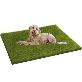 D'LUXE TURF Premium Artificial Grass Mat – Dog Potty Training Fake Grass with Drainage Holes, Easy-Clean Pet Artificial Grass for Balcony - Door Mat, Indoor/Outdoor Turf Grass Rug (45x33 inches)