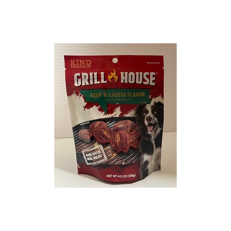 Grill House Kind Rewards Dog Treats (Beef & Cheese Flavored)