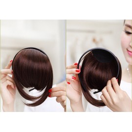 CEXIN Bangs Wig, With Bangs, Headband Hair Extension, Point Wig, Cut, Heat Resistant, Thick, Full Bang Bangs, 3 Types
