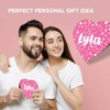 1 x Heart Coaster - Name Lyla Pink Hearts Love