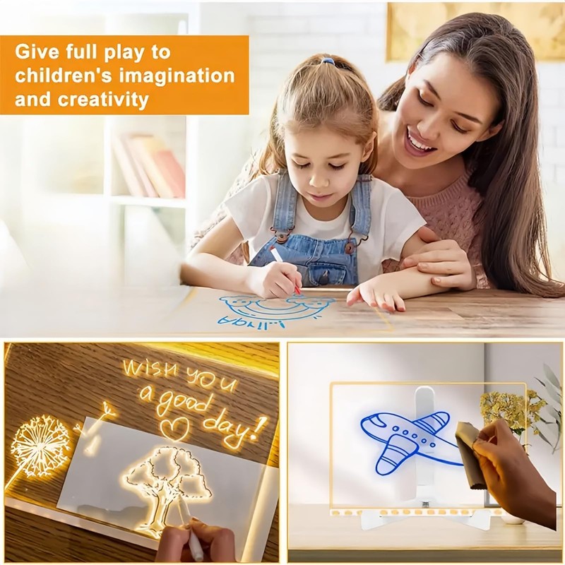 Acry/LIC LED Writing Message Board,LED Message Board with 7 Colors