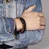 Aotiwe Bracelets for Men, Natural Stone Bracelet, Tiger's Eye Hematite