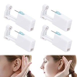 Cotsner Ear Piercing Gun Booster 4 PCS Disposable Kit, Portable Safety No Pain Nose Gun, Self with Sterile Stud Household Safe Tools