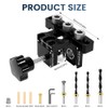 Flintronic 3 in 1 Doweling Jig Kit, 12Pcs Self Centering