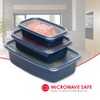 Home Basics Plastic Meal Prep Set, Blue | Perfect for