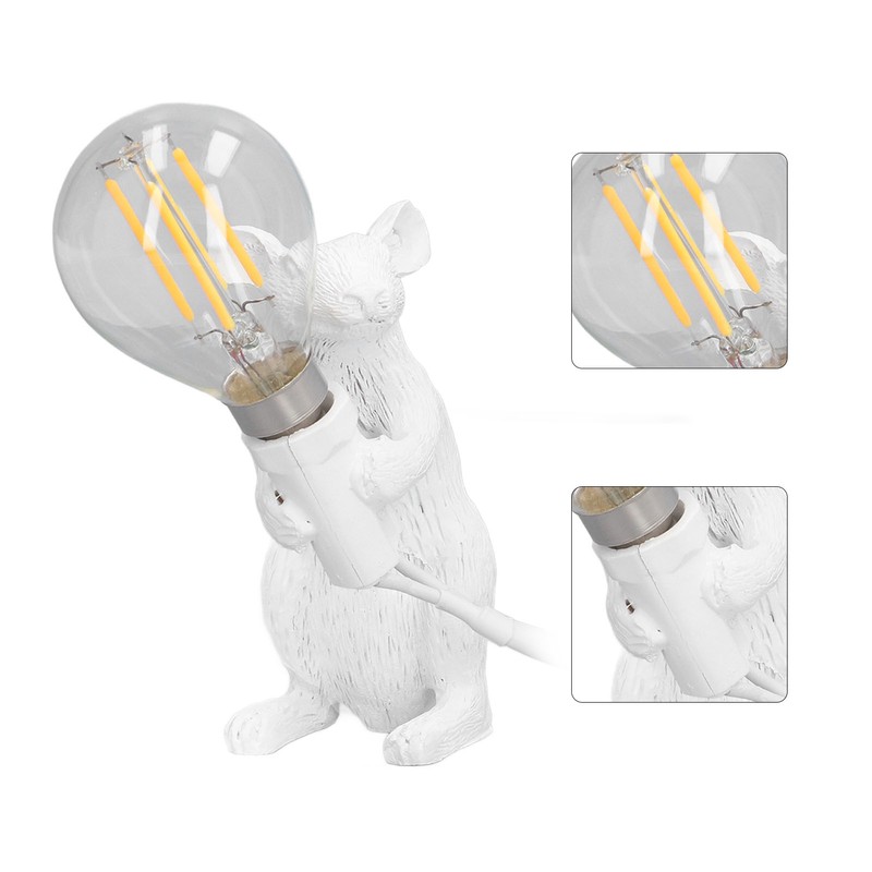 Modern Resin Mouse Lamp E12 Creative Desktop Decoration Animal Lamp