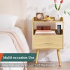 Yoobure Night Stand with Fabric Drawer, Modern Nightstand, Bedside Tables,