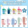Replacement Straw Set Compatible with Reduce Tumbler Kids, Replacement Straws
