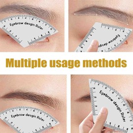 Regla De Diseño De Cejas De Dibujo Rápido,plantillas de regla de cejas,Herramienta De Medición,Regla De Posicionamiento De Ceja,Maquillaje De Ceja,maquillaje sida,Reutilizable (2 piezas)