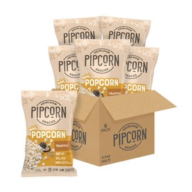 Pipcorn Heirloom Truffle Mini Popcorn by Pipcorn - 4.5oz 6pk - Healthy Snacks, Gluten Free Snacks, Heirloom Corn, Salty Snacks, Black Truffle