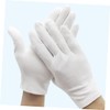 Operitacx 6 Pair Lightweight White Cotton Gloves of Protective Work