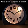 5.5" Large Analog Alarm Clock Silent Non Ticking, Gentle Wake,
