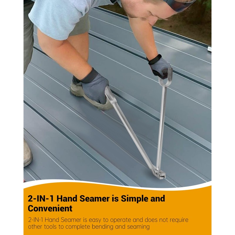 2-in-1Standing Seam Roofing Hand Seamer Tools, Metal Roofing Hand Seamer