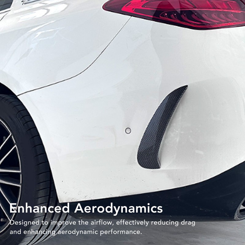Pair of Rear Bumper Side Vent Spoiler Trim Left Right