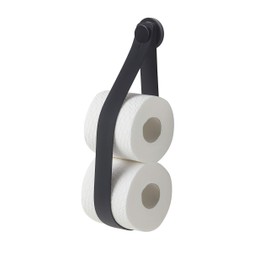 Tiger Toilet Roll Holder, Stainless Steel, Black, 5 x 38 cm