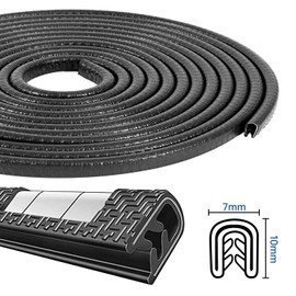 Car Door Edge Guards 32Ft(10M) Universal Rubber U Shape Edge Trim Car Door Protector Edge Guards Rubber Seal Protector for Most Car Rucks SUV Installation, No Glue Required, Black