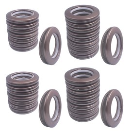 32 Pack Curtain Grommet, Inner Diameter 1-9/16"(40mm) Curtain Eyelet Rings Roman Ring grommet curtains grommets kit For casement eyelet tool Accessory (Coffee)