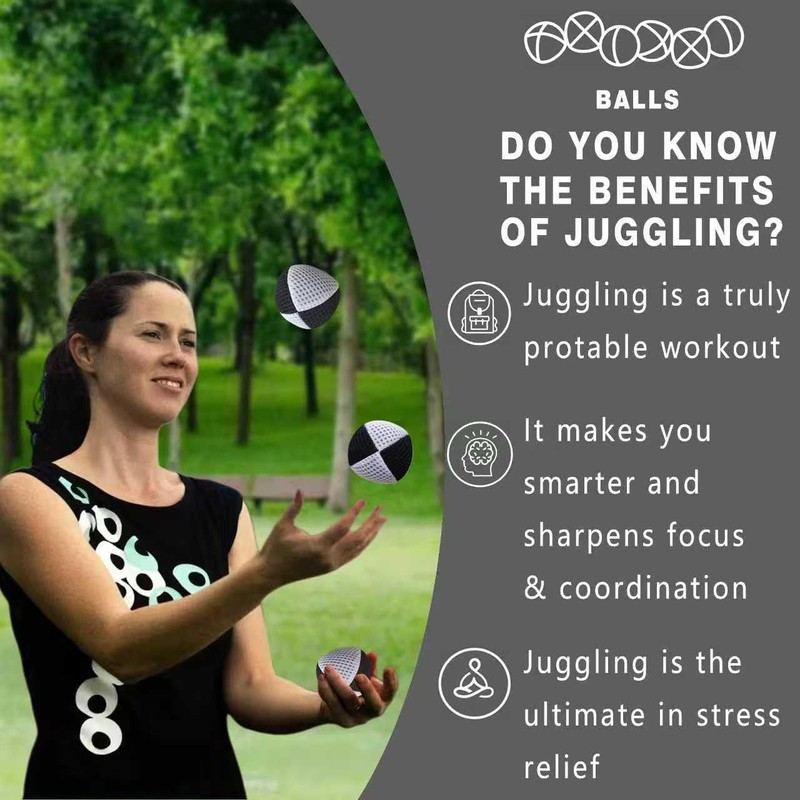 AIYIWREATH Juggling Balls [Pack of 3] for Beginners to Advanced