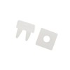 Motoforti 100Pcs White Square Plastic Fastener Retainer Clips for Auto
