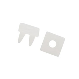 Motoforti 100Pcs White Square Plastic Fastener Retainer Clips for Auto Car 6mm Long-Lasting