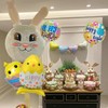 14 Pcs Easter Bunny Balloons, Happy Easter Foil Balloons Big