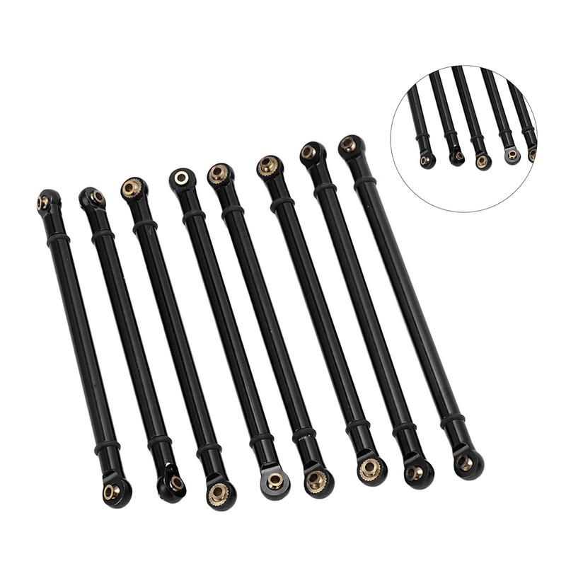 8pcs M3 Aluminum Alloy Link Rod Linkage Set for Axial