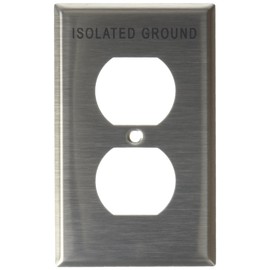 Leviton 84003-IG SS 1-G DUPL WP ENGRAVED ISOLATED GRND