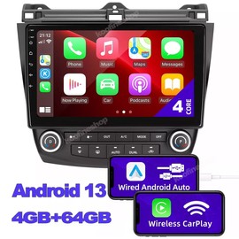For Honda Accord 7 2003-2007 4+64GB Honda Accord 7th 2003 2004 2005 2006 2007 Android Auto Apple Carplay WIFI