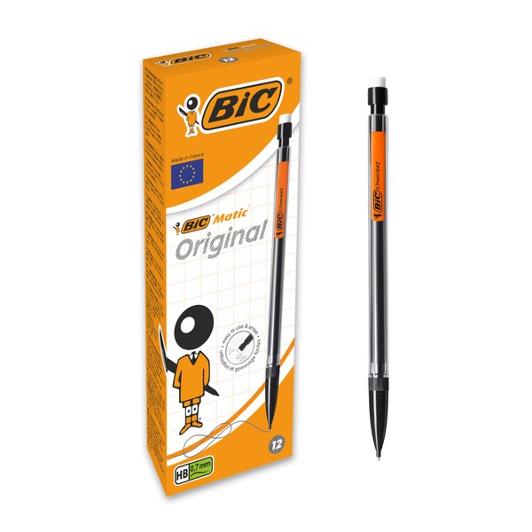Bic Mechanical Pencil 0,7mm Pack Of 12 Pieces, 11BIC820959 (Pack Of 12 Pieces Including 3 HB Leads)