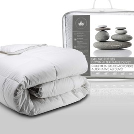 Canadian Down & Feather Co - All Season Gel Microfiber Down Alternative Duvet Double Size - Machine Washable - 300 TC Shell 100% Cotton - Oeko TEX Certified
