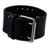 REV BOSS Series Lug Width Wide Black Leather Strap Cuff