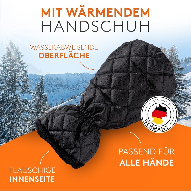 WERKTAL Car Ice Scraper - Warming Windscreen Scraper with Glove