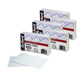 Oxford 2035 3 X 5 White Grid Ruled Index Cards 100 Count