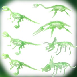 Doyomtoy Dinosaur Skeleton Toy, Pack of 7 Dinosaur Fossil Skeleton Dinosaurs, for Children Science Games Toy Gifts Dinosaur Fossil Skeleton Model (Dinosaur Fossil)