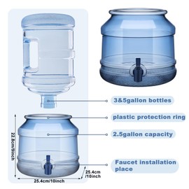 GlikCeil 5-gallon Water Jug Dispenser Base with Spout for Stand, Blue