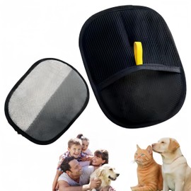 FeBohao Pet Hair Remover Double-Sided Pet Grooming Gloves Cat Grooming Dog Bath Brush Accessories Versatile Grooming Gloves for Washing Deshedding Cleaning Tools