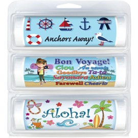 Premium Quality Travel-Size Mini Toilet Paper Rolls | Convenient Plastic Dispenser | Lightweight & Compact | Novelty Gift Sets (3-Pack) (3426 Tropical Cruise Gift Set)