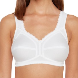 SUSA Women's Damen Entlastungs-BH Ohne Bügel Topsy Wireless Bra, White (Weiß 003), 36D