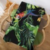 Walmsco Tablecloth Parrot Green Jungle Leaves Decor For Dining Room