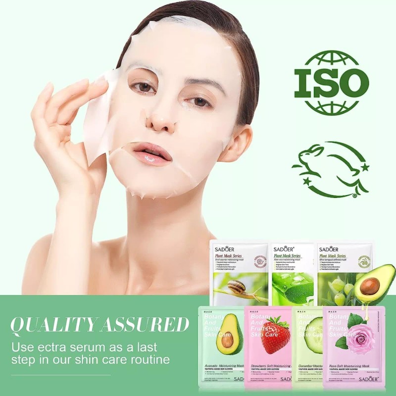 Universo en Linea 10 Mascarillas Colágeno Reparadora Facial Acido Hialuronico