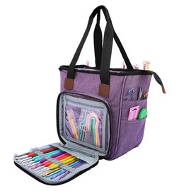 Bolsa de Hilo, Organizador de Tejer, Bolsa de Mano, Tela Oxford, Bolsa de Almacenamiento para Tejer, Hilo de Ganchillo, Organizador de Agujas de Tejer, Suministros de Costura