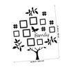 Tofficu 1Set Creative Picture Frame Tree Wall Sticker Stylish Living