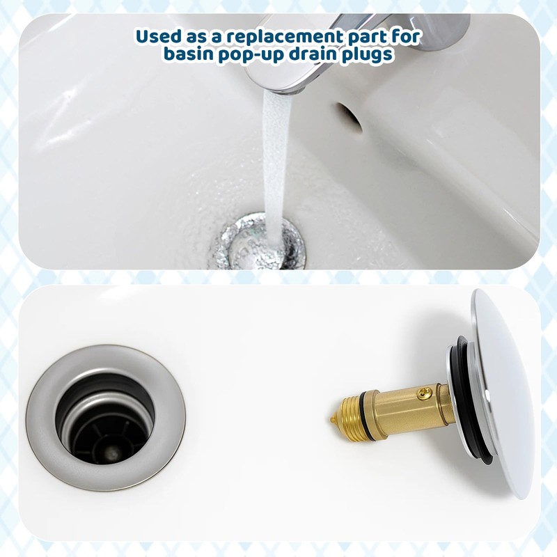 Tub Drain Stopper, 2 Pack Bathroom Sink Stopper Replacement, Universal